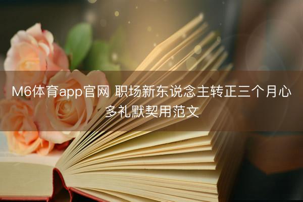 M6体育app官网 职场新东说念主转正三个月心多礼默契用范文